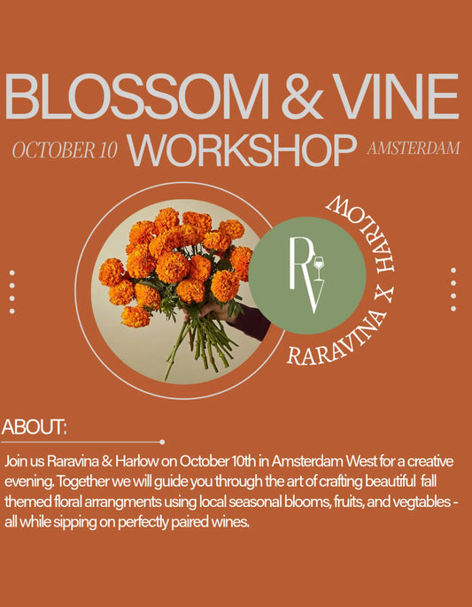 Blossom & Vine: A Flower Arranging Workshop with Wine