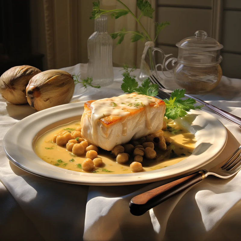 TEST: Momenti’s Favourite Pairing: Cod Fish with Onions and Raisins Over Chickpea Cream