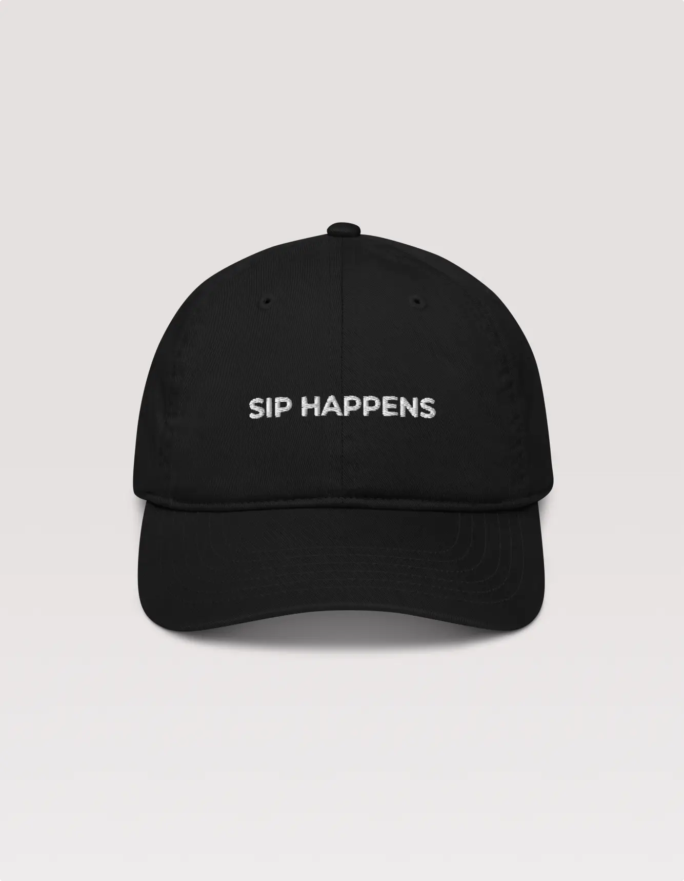 Raravina Sip Happens Slogan Baseball Hat
